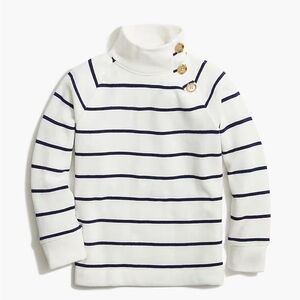 Crewcuts girls' striped button-neck tunic sweatshirt